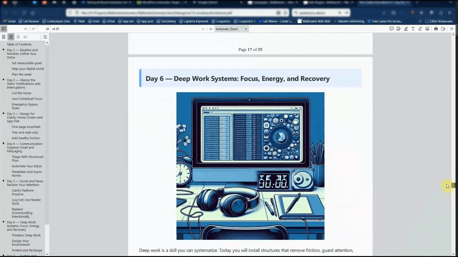 Ebooktrix export screen showing PDF preview with smart image compression
