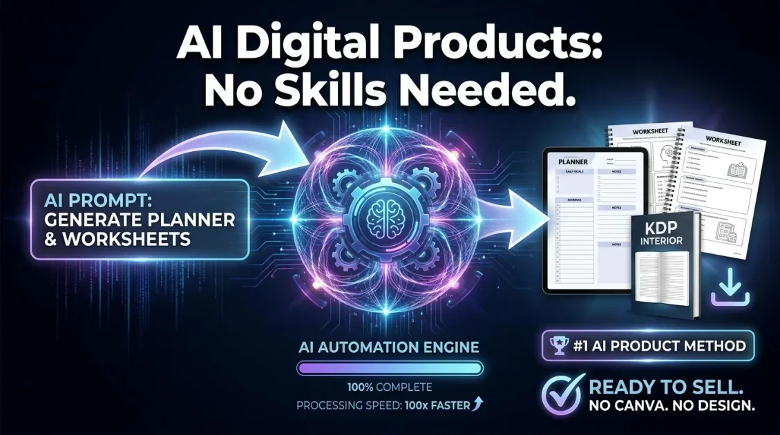 How to Create Digital Products With AI in 2026 (No Design Skills Needed)