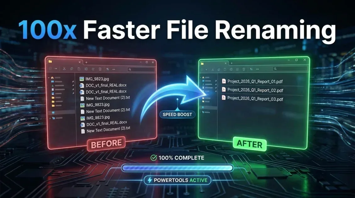 How to Batch Rename Files in Windows 11 & 10 (File Explorer, PowerShell & Power Tools)