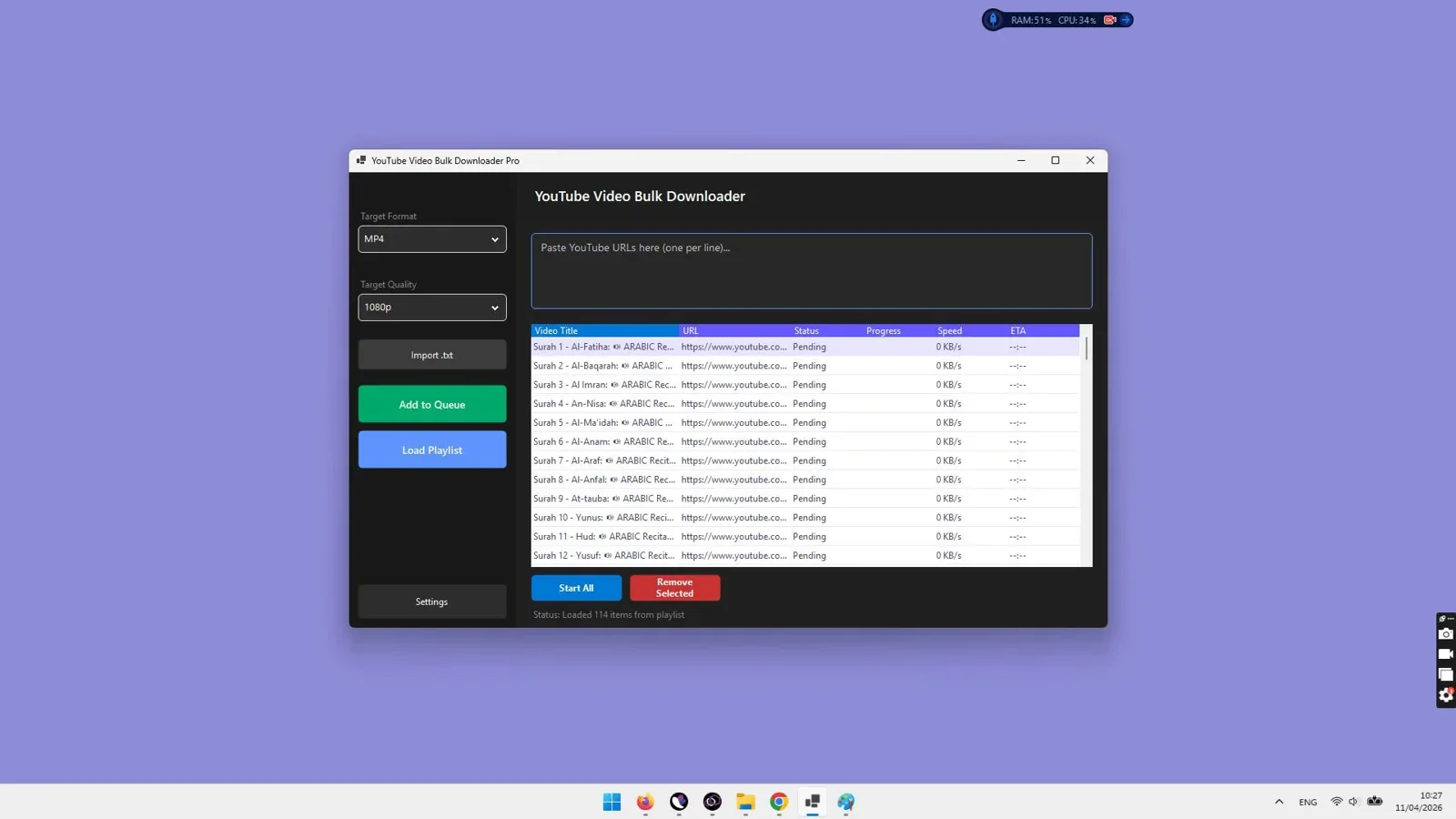 VidGorilla Batch Queue Progress Overview